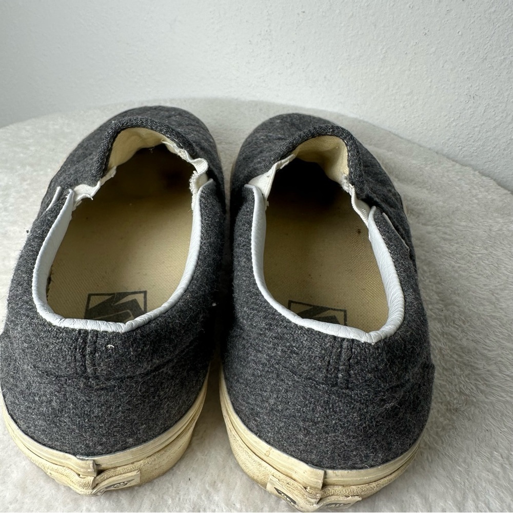 Vans Classic Gray Quilted Slip-On Loafers Canvas Unisex Men’s 5.0 Or Women’s 6.5 - Picture 8 of 15